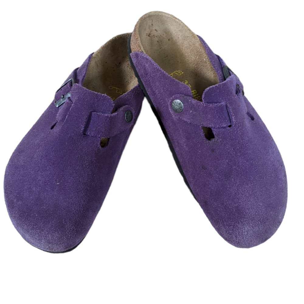 Birkenstock Purple Suede Mules